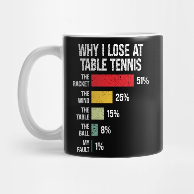 Why I Lose At Table Tennis, Funny Table Tennis Player by Wakzs3Arts